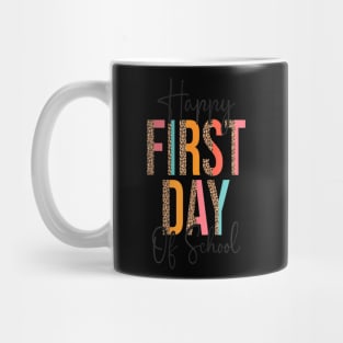 First Day Of School Leopard Back To School Teacher Mug